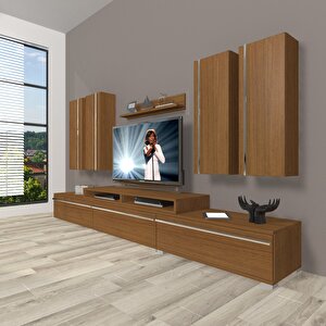 Ekoflex 8d Mdf Tv Ünitesi Tv Sehpası Naturel Ceviz
