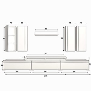 Ekoflex 8d Mdf Tv Ünitesi Tv Sehpası