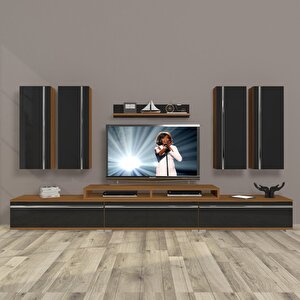 Ekoflex 8d Mdf Tv Ünitesi Tv Sehpası Ceviz-Siyah