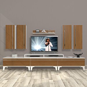 Ekoflex 8d Mdf Silver Tv Ünitesi Tv Sehpası Beyaz - Ceviz