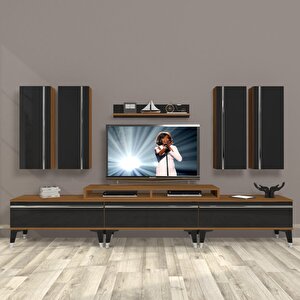 Ekoflex 8d Mdf Silver Tv Ünitesi Tv Sehpası Ceviz-Siyah