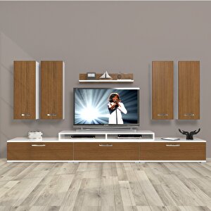 Ekoflex 8d Slm Tv Ünitesi Tv Sehpası Beyaz - Ceviz