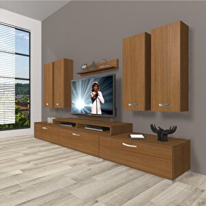 Ekoflex 8d Slm Tv Ünitesi Tv Sehpası Naturel Ceviz