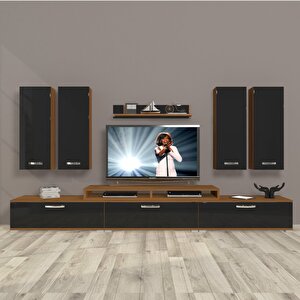 Ekoflex 8d Slm Tv Ünitesi Tv Sehpası Ceviz-Siyah