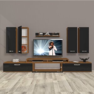 Ekoflex 8d Slm Tv Ünitesi Tv Sehpası Ceviz-Siyah