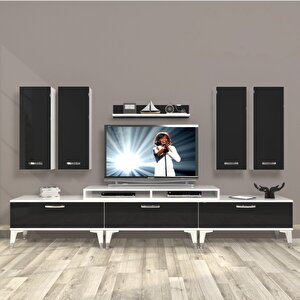 Ekoflex 8d Slm Silver Tv Ünitesi Tv Sehpası Beyaz - Siyah