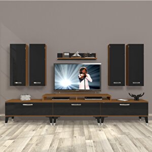 Ekoflex 8d Slm Silver Tv Ünitesi Tv Sehpası Ceviz-Siyah