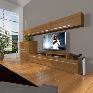 Ekoflex 8 Mdf Tv Ünitesi Tv Sehpası Naturel Ceviz