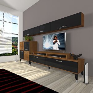 Ekoflex 8 Slm Silver Tv Ünitesi Tv Sehpası Ceviz-Siyah