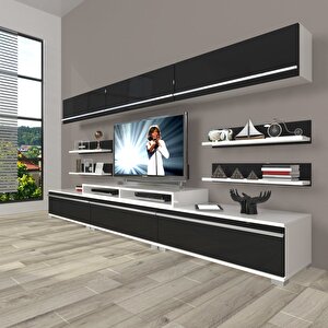 Ekoflex 8y Mdf Tv Ünitesi Tv Sehpası Beyaz - Siyah