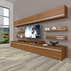 Ekoflex 8y Mdf Tv Ünitesi Tv Sehpası Naturel Ceviz