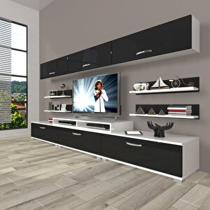 Ekoflex 8y Slm Tv Ünitesi Tv Sehpası Beyaz - Siyah