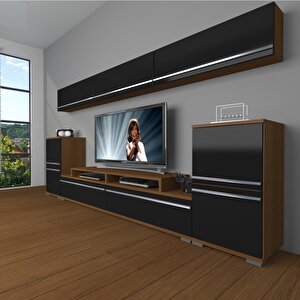 Ekoflex 9 Mdf Tv Ünitesi Tv Sehpası Ceviz-Siyah