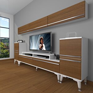 Ekoflex 9 Mdf Silver Tv Ünitesi Tv Sehpası Beyaz - Ceviz