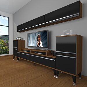 Ekoflex 9 Mdf Silver Tv Ünitesi Tv Sehpası Ceviz-Siyah