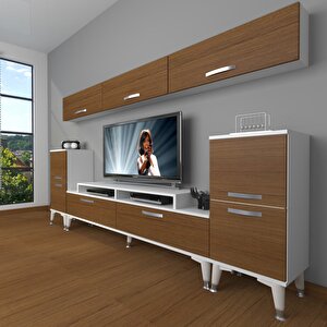 Ekoflex 9 Slm Silver Tv Ünitesi Tv Sehpası Beyaz - Ceviz