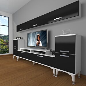 Ekoflex 9 Slm Silver Tv Ünitesi Tv Sehpası Beyaz - Siyah