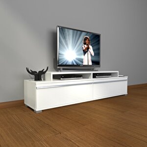 Ekoflex 4 Mdf Tv Ünitesi Tv Sehpası Parlak Beyaz