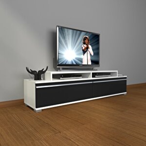 Ekoflex 4 Mdf Tv Ünitesi Tv Sehpası Beyaz - Siyah