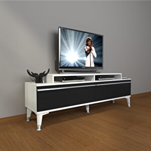 Ekoflex 4 Mdf Silver Tv Ünitesi Tv Sehpası Beyaz - Siyah