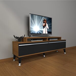 Ekoflex 4 Mdf Silver Tv Ünitesi Tv Sehpası Ceviz-Siyah