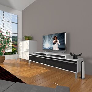 Ekoflex On Mdf Krom Ayaklı Tv Ünitesi Tv Sehpası