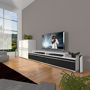 Ekoflex On Mdf Tv Ünitesi Tv Sehpası Beyaz - Siyah