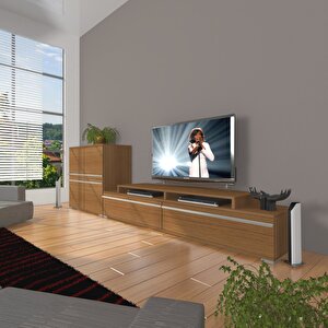 Ekoflex On Mdf Tv Ünitesi Tv Sehpası Naturel Ceviz