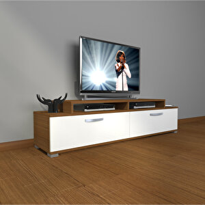 Ekoflex 4 Slm Tv Ünitesi Tv Sehpası Ceviz Beyaz