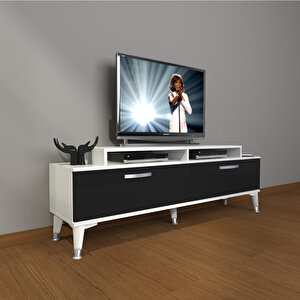 Ekoflex 4 Slm Silver Tv Ünitesi Tv Sehpası Beyaz - Siyah