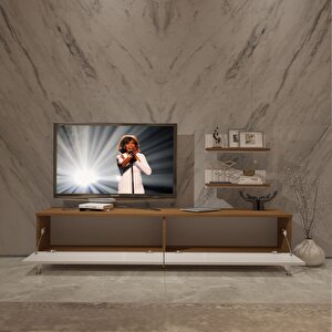 Eko 4 Mdf Std Gold Tv Ünitesi Tv Sehpası Ceviz Beyaz