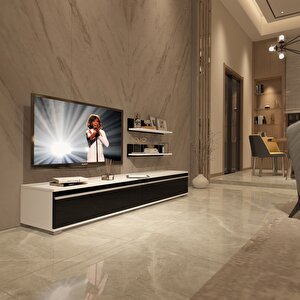 Eko 4 Mdf Std Tv Ünitesi Tv Sehpası Beyaz - Siyah