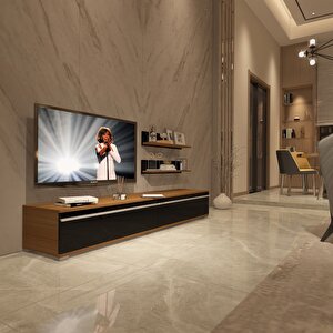 Eko 4 Mdf Std Tv Ünitesi Tv Sehpası Ceviz-Siyah