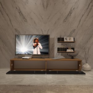 Eko 4 Mdf Std Tv Ünitesi Tv Sehpası Ceviz-Siyah