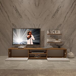 Eko 4 Mdf Dvd Tv Ünitesi Tv Sehpası Ceviz Beyaz