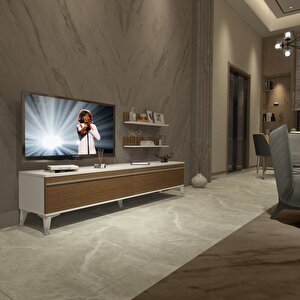 Eko 4 Mdf Std Silver Tv Ünitesi Tv Sehpası Beyaz - Ceviz