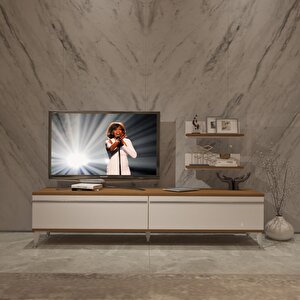 Eko 4 Mdf Std Silver Tv Ünitesi Tv Sehpası Ceviz Beyaz