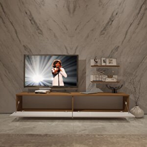 Eko 4 Mdf Std Silver Tv Ünitesi Tv Sehpası Ceviz Beyaz