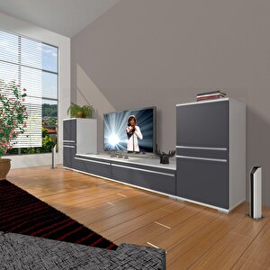Eko On2 Mdf Std Tv Ünitesi Tv Sehpası Beyaz - Antrasit