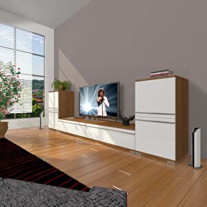 Eko On2 Mdf Std Tv Ünitesi Tv Sehpası Ceviz Beyaz