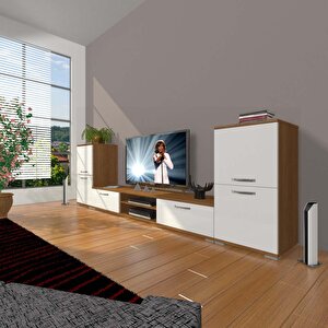 Eko On2 Mdf Dvd Tv Ünitesi Tv Sehpası Ceviz Beyaz