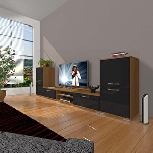 Eko On2 Mdf Dvd Tv Ünitesi Tv Sehpası Ceviz-Siyah