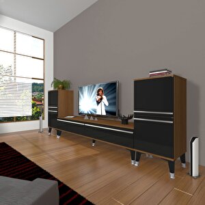 Eko On2 Mdf Std Silver Tv Ünitesi Tv Sehpası Ceviz-Siyah
