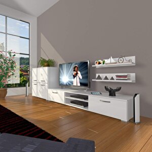 Eko On Mdf Dvd Tv Ünitesi Tv Sehpası Parlak Beyaz