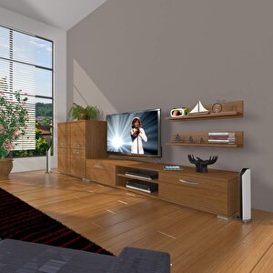 Eko On Mdf Dvd Tv Ünitesi Tv Sehpası Naturel Ceviz