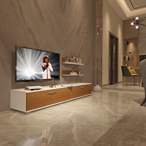 Eko 4 Slm Std Tv Ünitesi Tv Sehpası Beyaz - Ceviz
