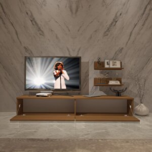 Eko 4 Slm Std Tv Ünitesi Tv Sehpası Naturel Ceviz