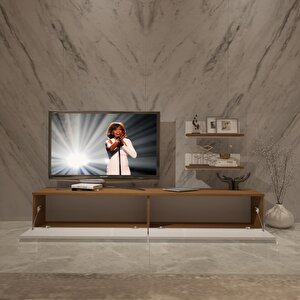 Eko 4 Slm Std Tv Ünitesi Tv Sehpası Ceviz Beyaz