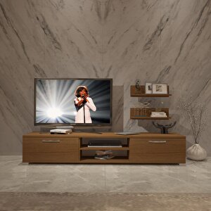 Eko 4 Slm Dvd Tv Ünitesi Tv Sehpası Naturel Ceviz