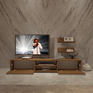 Eko 4 Slm Dvd Tv Ünitesi Tv Sehpası Naturel Ceviz